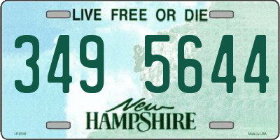 NH license plate 3495644