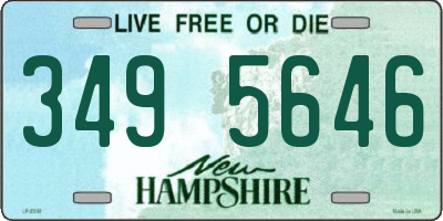 NH license plate 3495646
