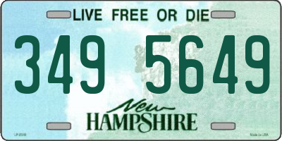 NH license plate 3495649