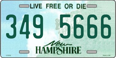 NH license plate 3495666