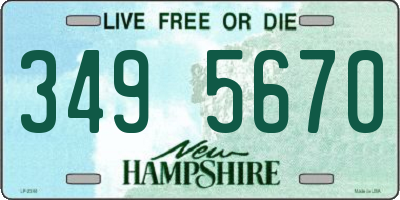 NH license plate 3495670