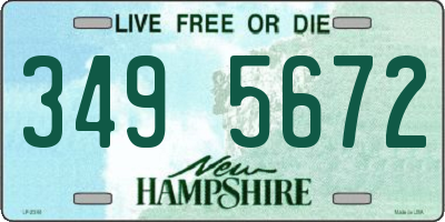 NH license plate 3495672