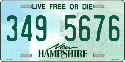 NH license plate 3495676