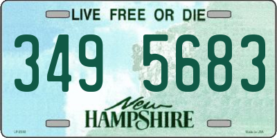NH license plate 3495683