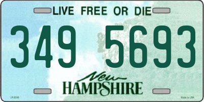 NH license plate 3495693