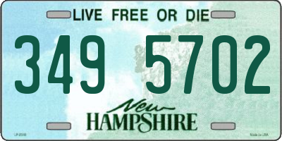 NH license plate 3495702