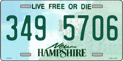 NH license plate 3495706