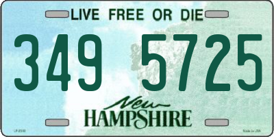 NH license plate 3495725