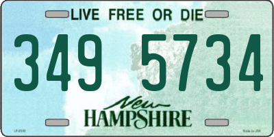 NH license plate 3495734
