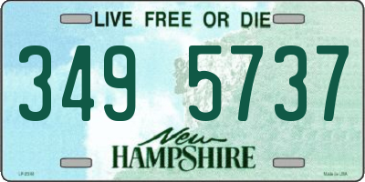 NH license plate 3495737