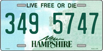 NH license plate 3495747