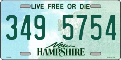 NH license plate 3495754