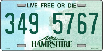 NH license plate 3495767