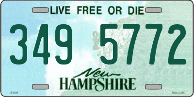 NH license plate 3495772