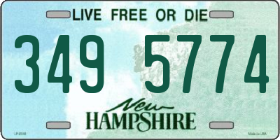 NH license plate 3495774