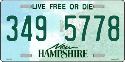 NH license plate 3495778