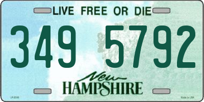 NH license plate 3495792