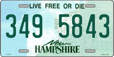 NH license plate 3495843