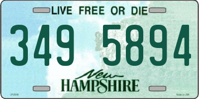 NH license plate 3495894