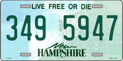 NH license plate 3495947