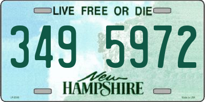 NH license plate 3495972