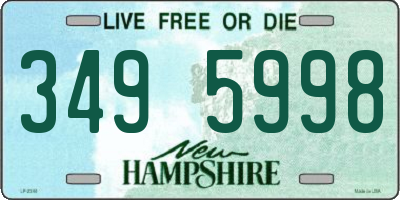 NH license plate 3495998