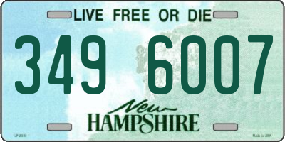 NH license plate 3496007