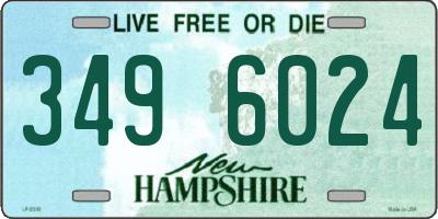 NH license plate 3496024
