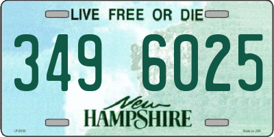NH license plate 3496025