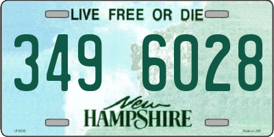 NH license plate 3496028