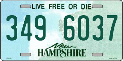 NH license plate 3496037