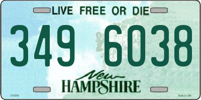 NH license plate 3496038