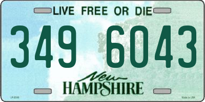NH license plate 3496043