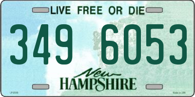 NH license plate 3496053