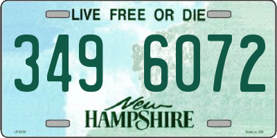 NH license plate 3496072