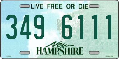 NH license plate 3496111
