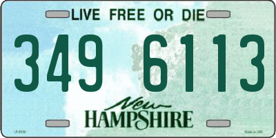 NH license plate 3496113