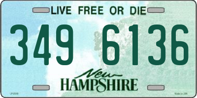 NH license plate 3496136