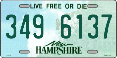 NH license plate 3496137
