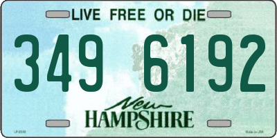 NH license plate 3496192