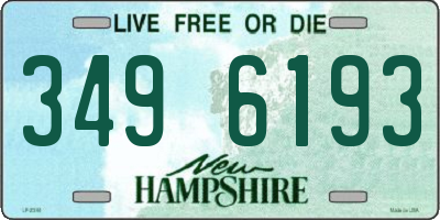NH license plate 3496193