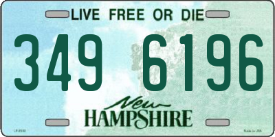 NH license plate 3496196