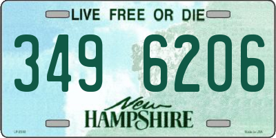 NH license plate 3496206