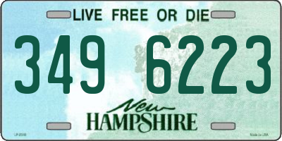NH license plate 3496223