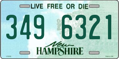 NH license plate 3496321