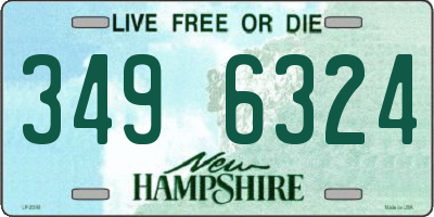 NH license plate 3496324