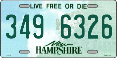 NH license plate 3496326