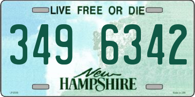 NH license plate 3496342