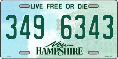 NH license plate 3496343