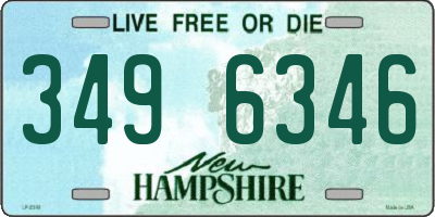 NH license plate 3496346